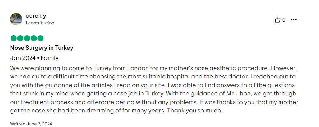 Rhinoplasty in Turkey